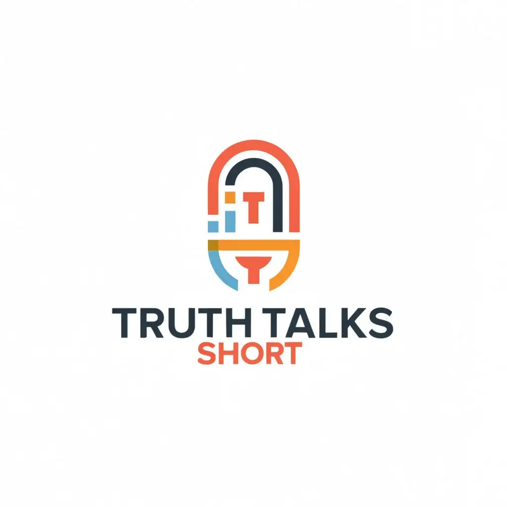 a logo design,with the text "TruthTalks Short", main symbol:Mic,Moderate,clear background