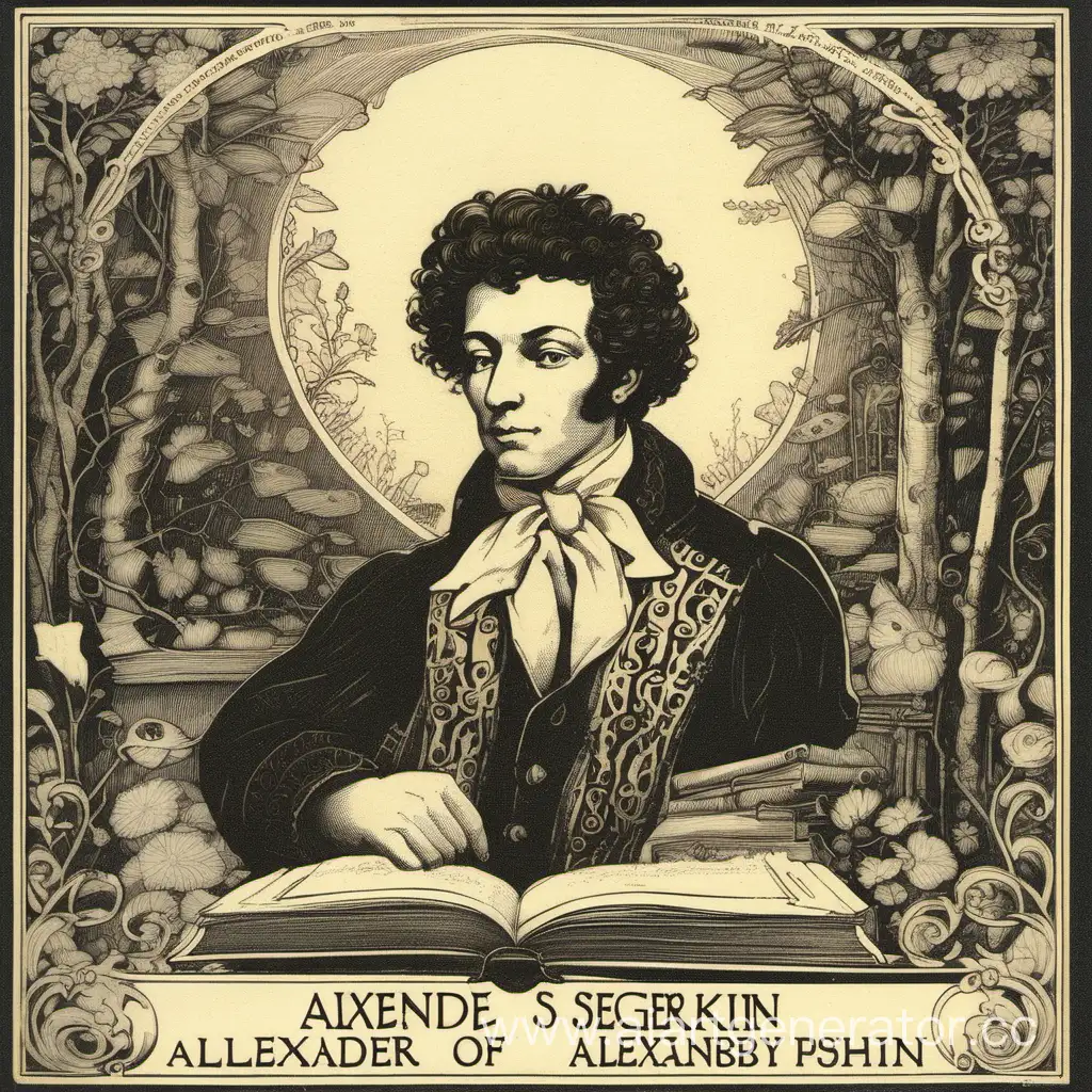 Exlibris-Featuring-Fairy-Tales-by-Alexander-Sergeyevich-Pushkin