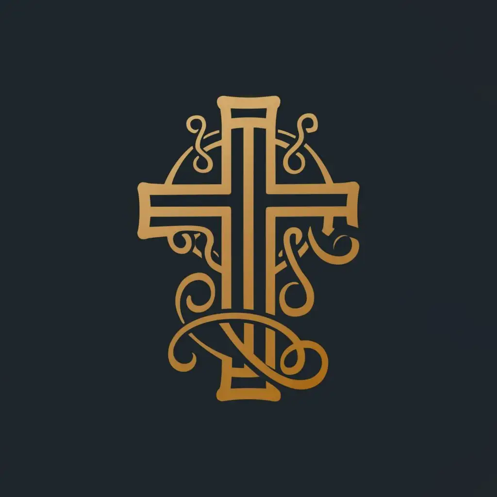 logo, cross of christ, with the text """"
.
"""", typography, be used in Real Estate industry