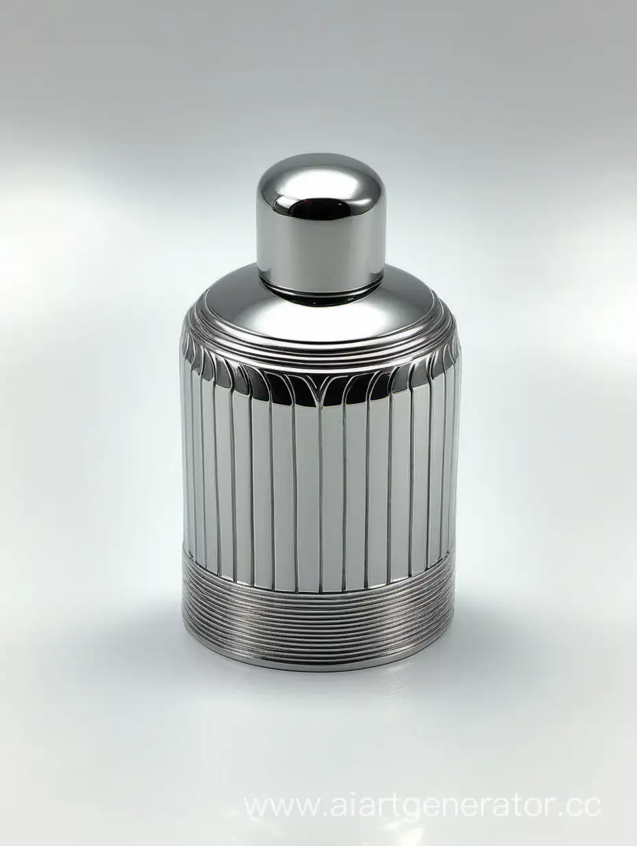 Zamac Perfume decorative ornamental long cap, LINES metallizing finish