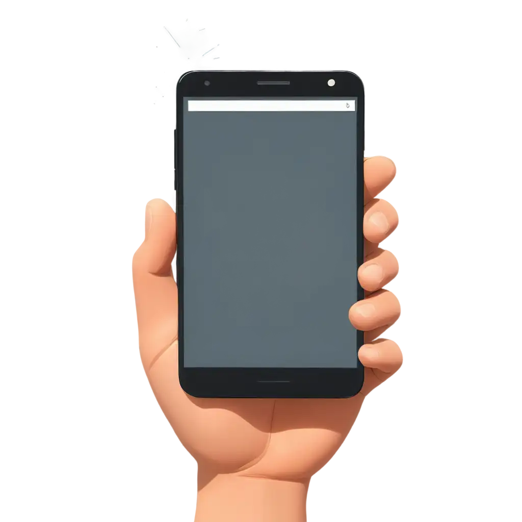 Cartoon-Hand-Holding-Android-Phone-HighQuality-PNG-Image-for-Creative-and-Marketing-Purposes