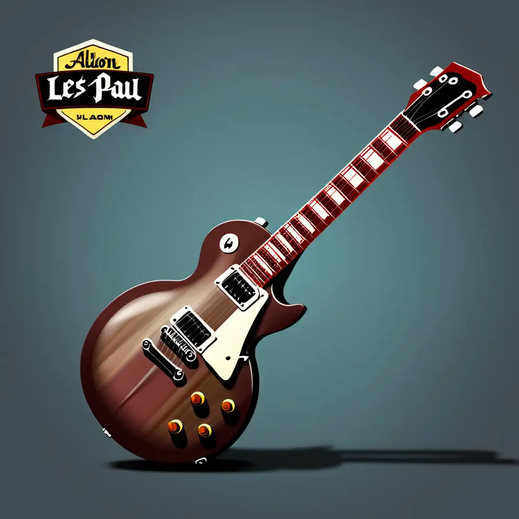 Custom Les Paul Guitar Logo Design for Alon Unique and Striking