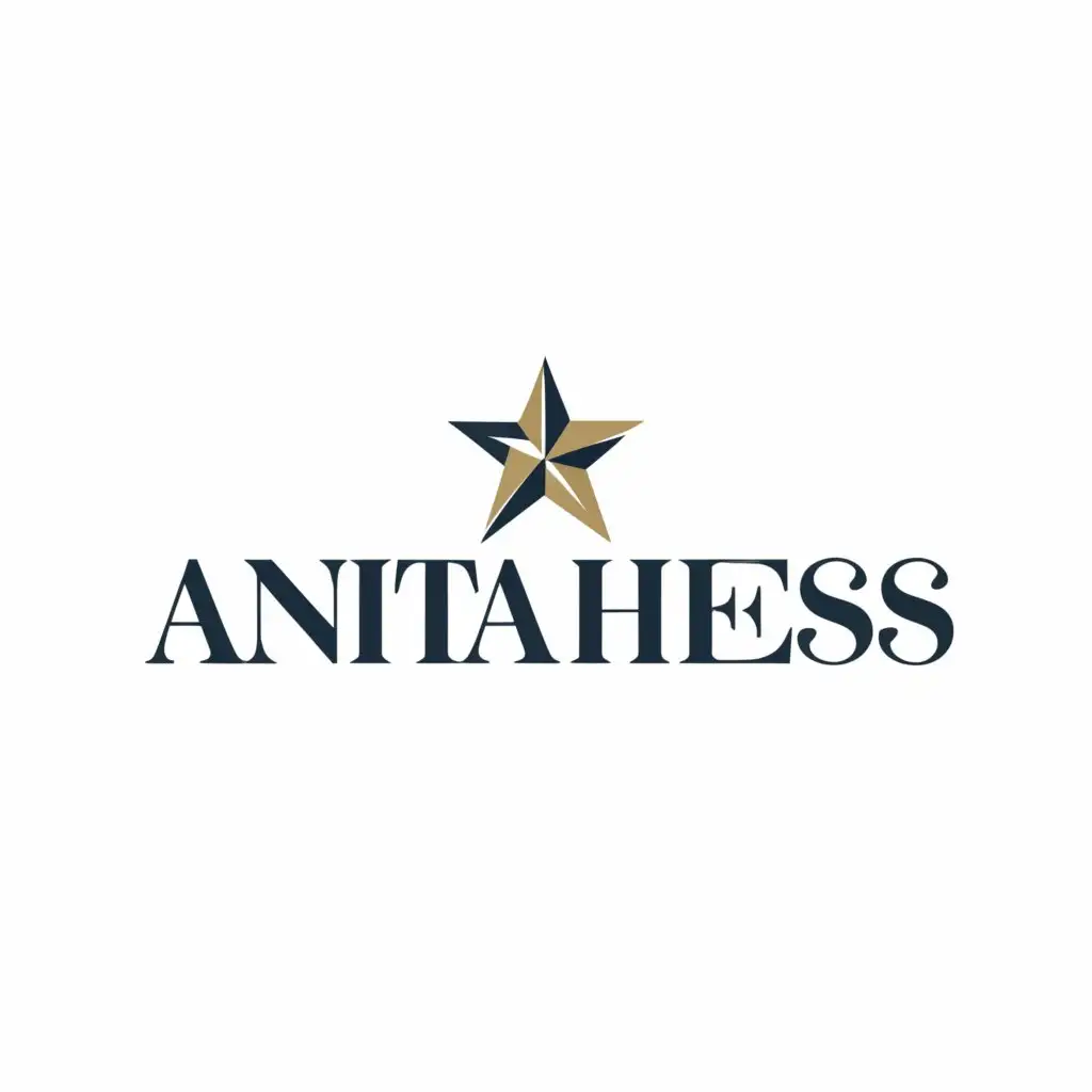 a logo design,with the text "Anita Hess", main symbol:star,Moderate,be used in Legal industry,clear background