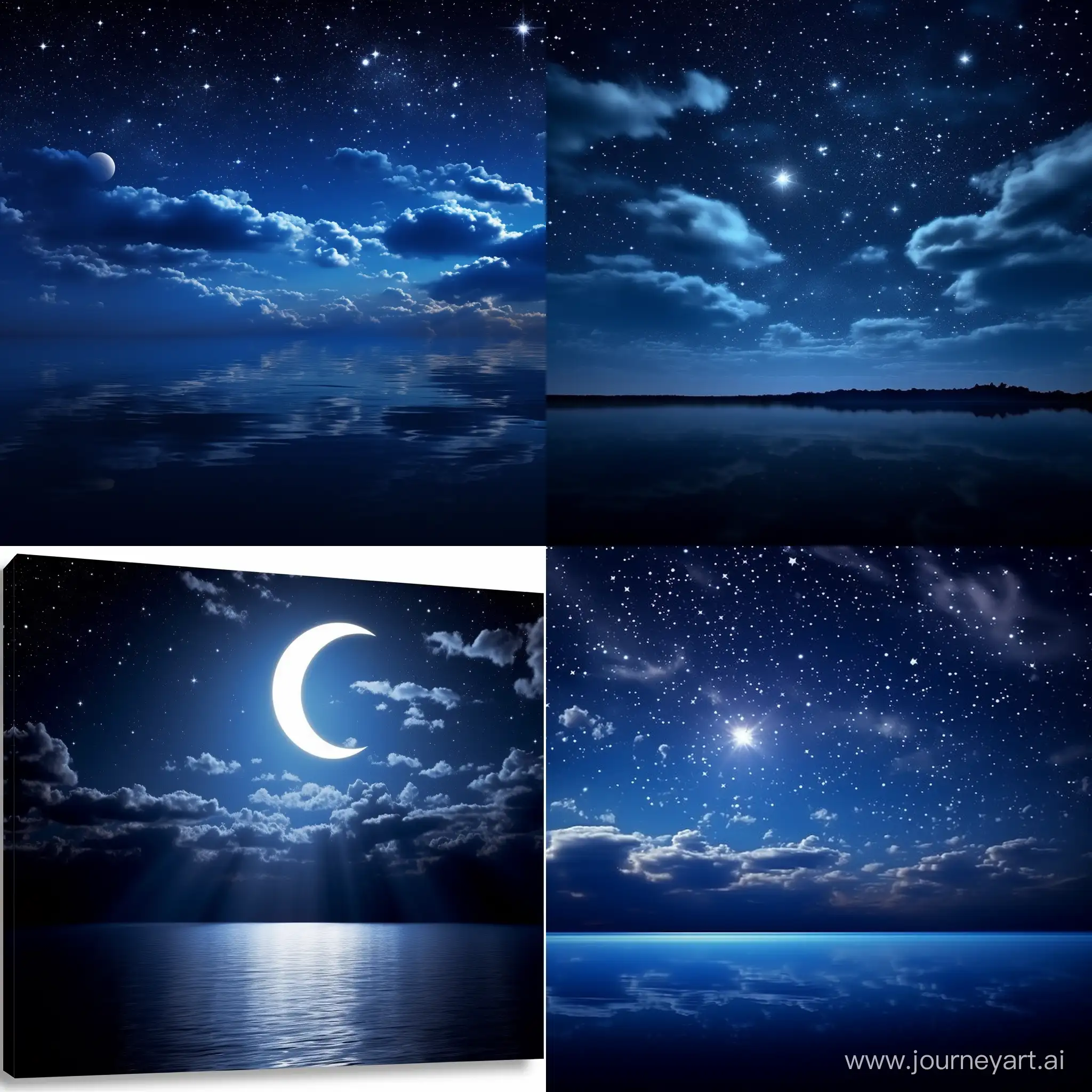 Mystical-Night-Sky-with-Twinkling-Stars-and-Crescent-Moon