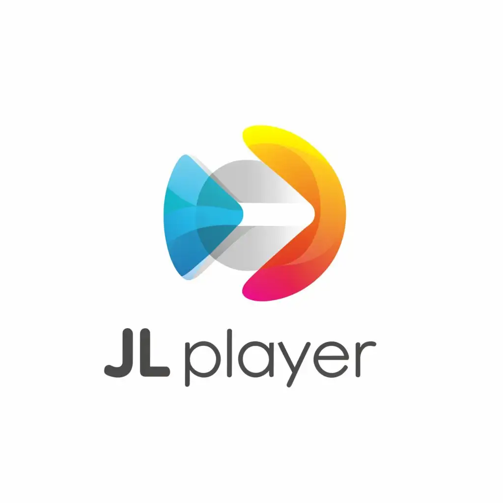 a logo design,with the text "JL Player", main symbol:It is a android video player app,Moderate,be used in Technology industry,clear background