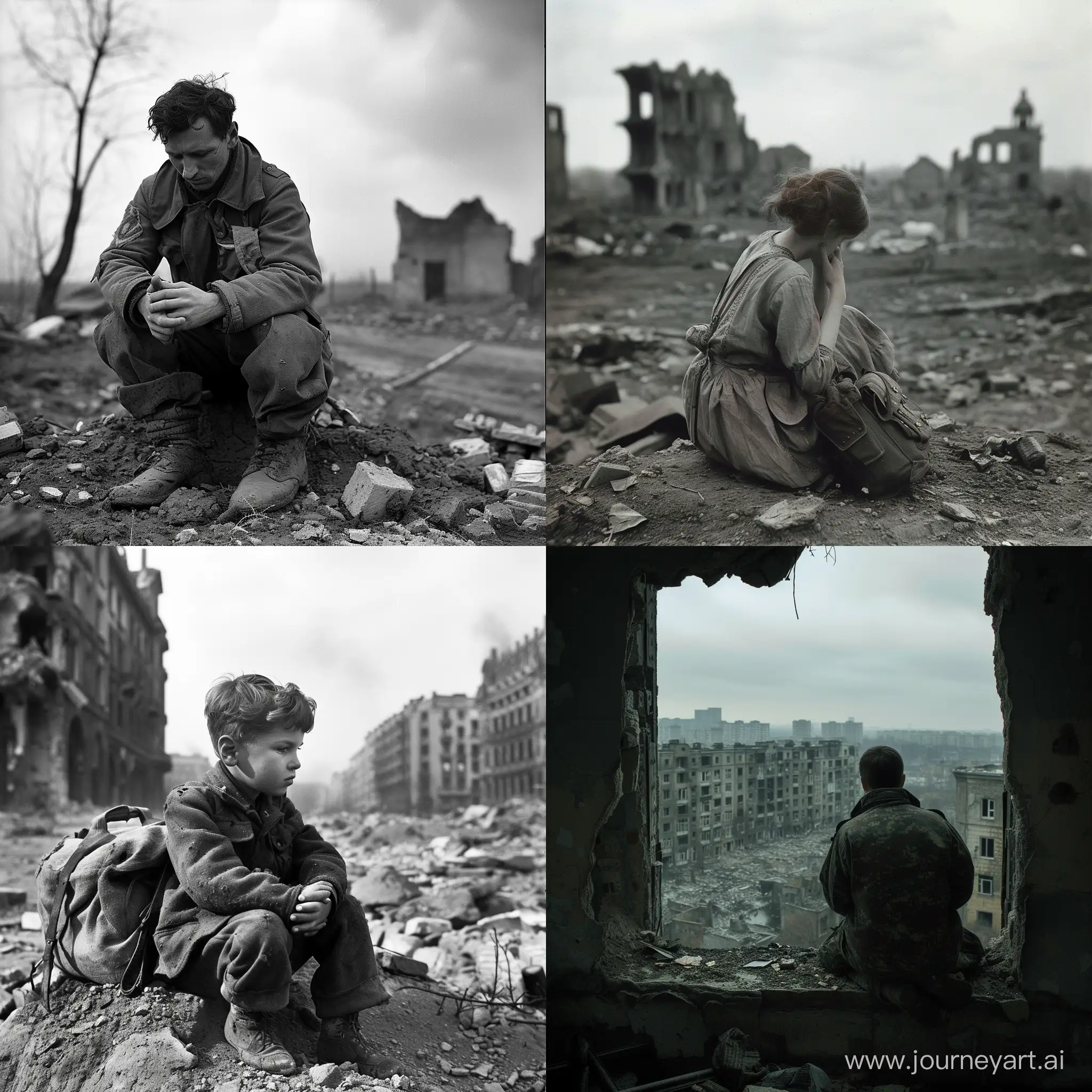 Sad picture after the war