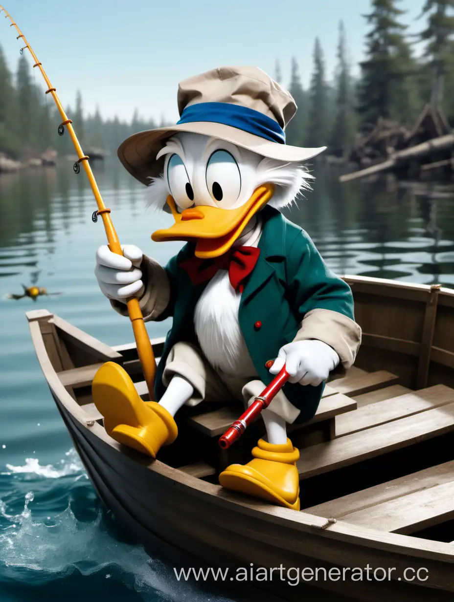 Scrooge-McDuck-Fishing-Wealthy-Duck-in-Casual-Fisherman-Attire