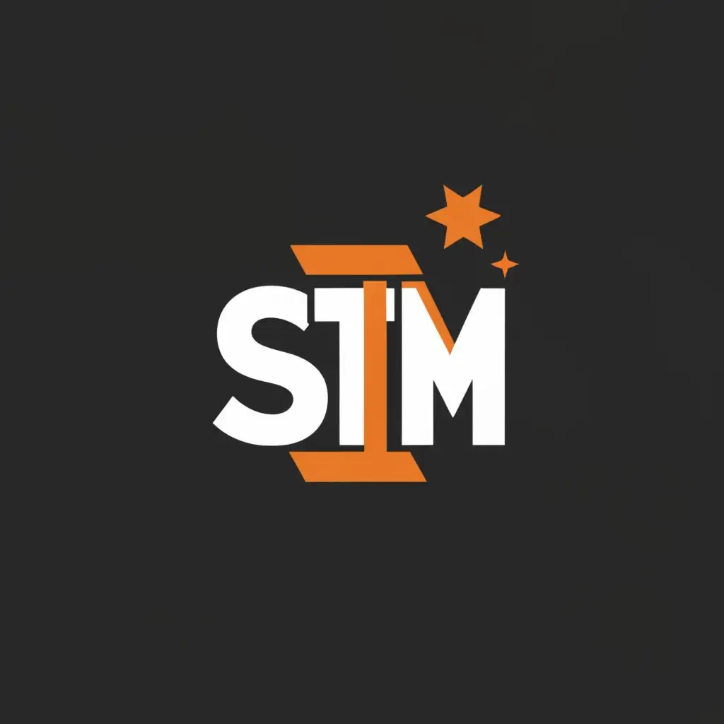 a logo design,with the text "STM", main symbol:symbol,Minimalistic,clear background