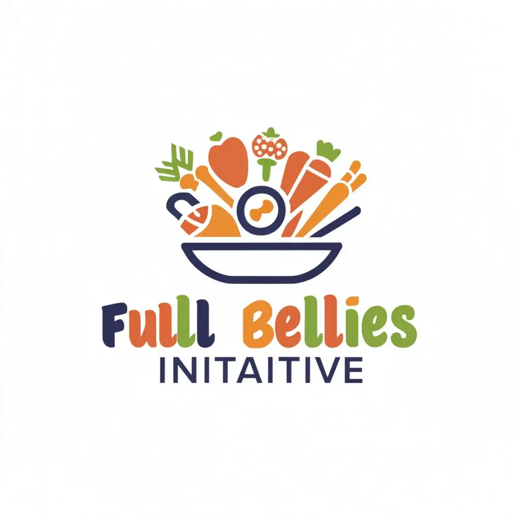a logo design,with the text "Full Bellies Initiative", main symbol:plate with food,Moderate,be used in Nonprofit industry,clear background