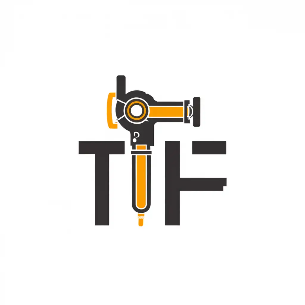 a logo design,with the text "TLF", main symbol:Hot air gun,complex,clear background