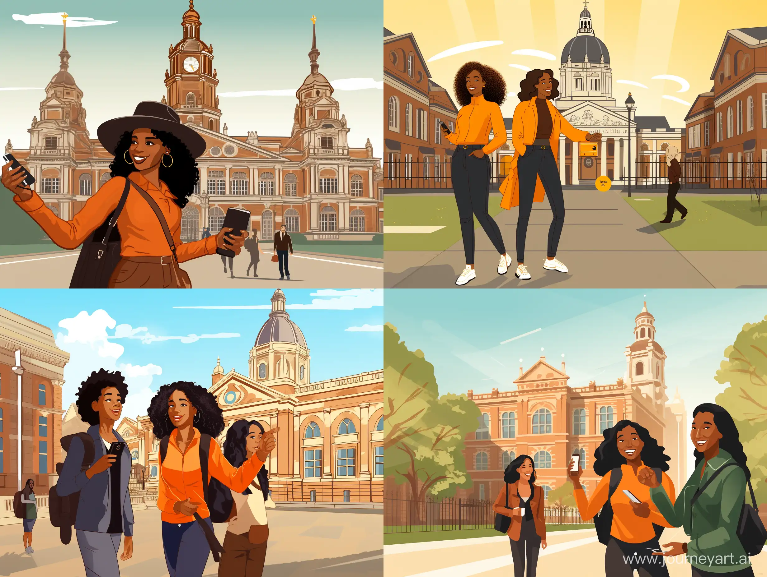 Vibrant-Cartoon-Style-Black-Woman-Tour-Guide-Leading-Group-at-Lambeth-Town-Hall
