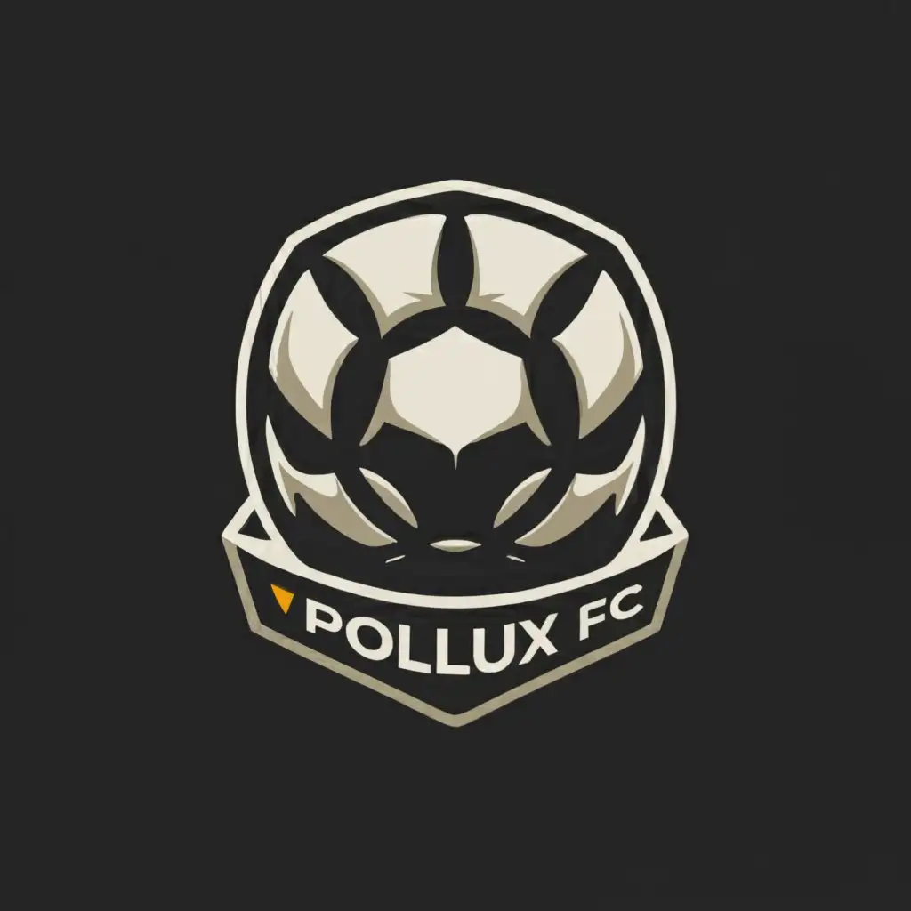 a logo design,with the text "Pollux FC", main symbol:football,complex,be used in Sports Fitness industry,clear background