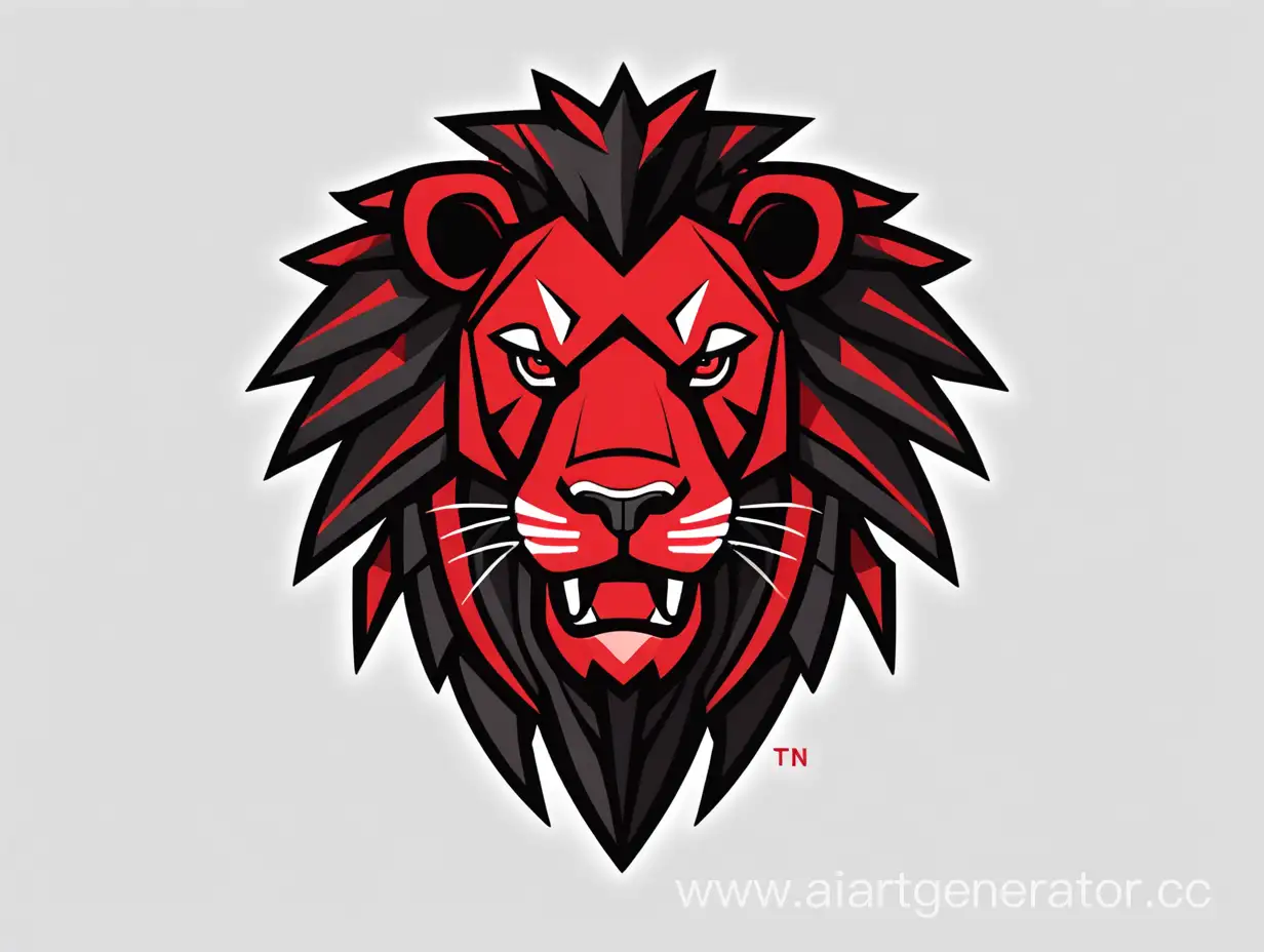 Red-and-Black-Lion-Logo-for-Tremon-CyberSports-Team