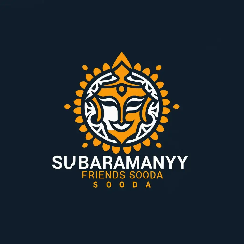 Logo-Design-for-Subramanya-Friends-Sooda-Vibrant-Text-with-God-Subramanya-Symbol-Ideal-for-Sports-Fitness-Industry