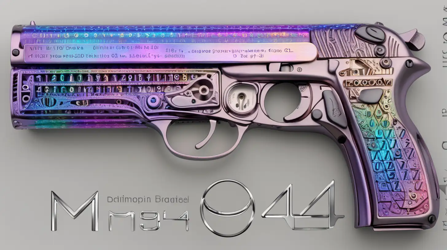 m94 cipher device. very intricate and infinitesimally individualized. product design. holographic. iridescent metal. metallic.