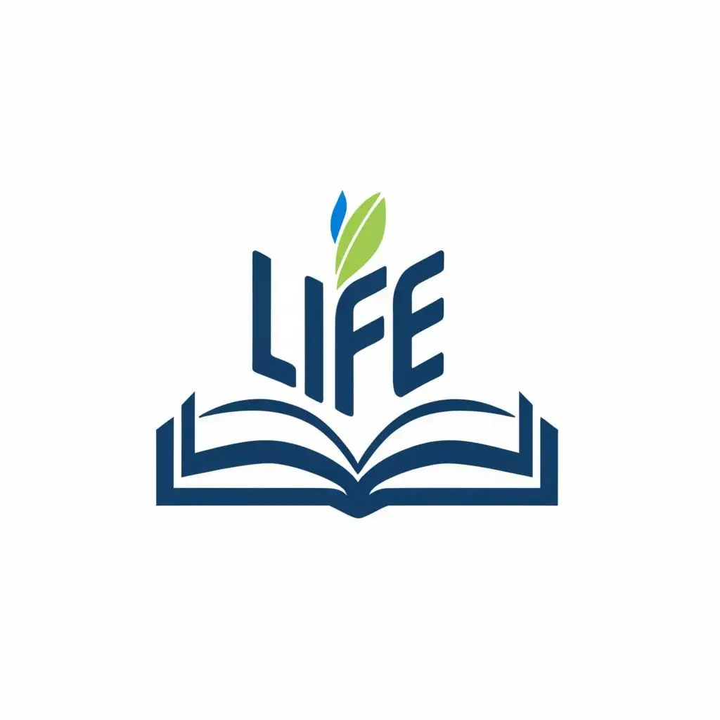 logo, book, with the text "life", typography, be used in Religious industry
