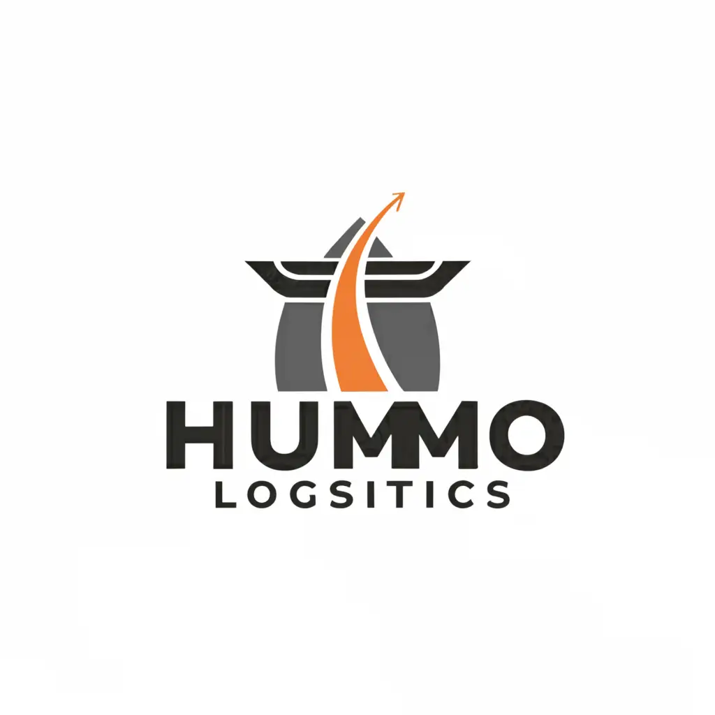 a logo design,with the text "HUMO logistics", main symbol:road,Minimalistic,be used in Travel industry,clear background
