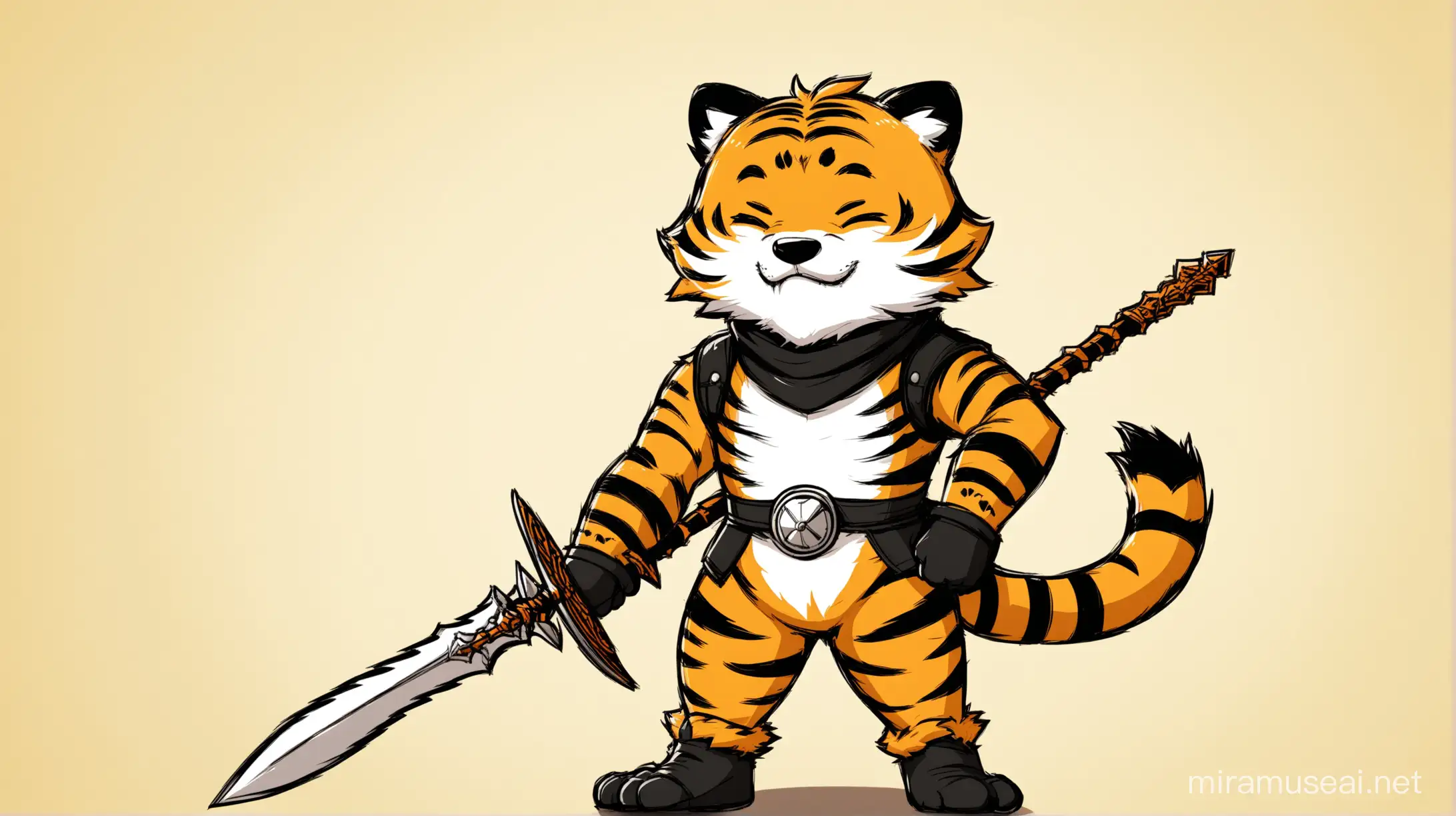 Hobbes, drawn in the style of RWBY