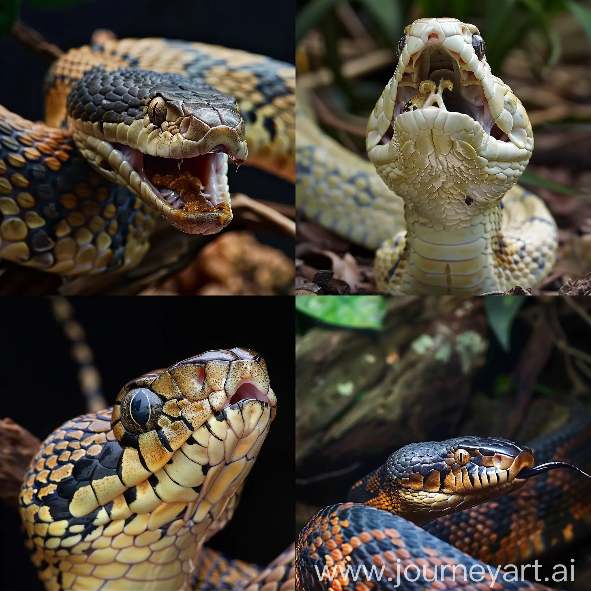Vibrant-ManEating-Snake-in-Exotic-Jungle