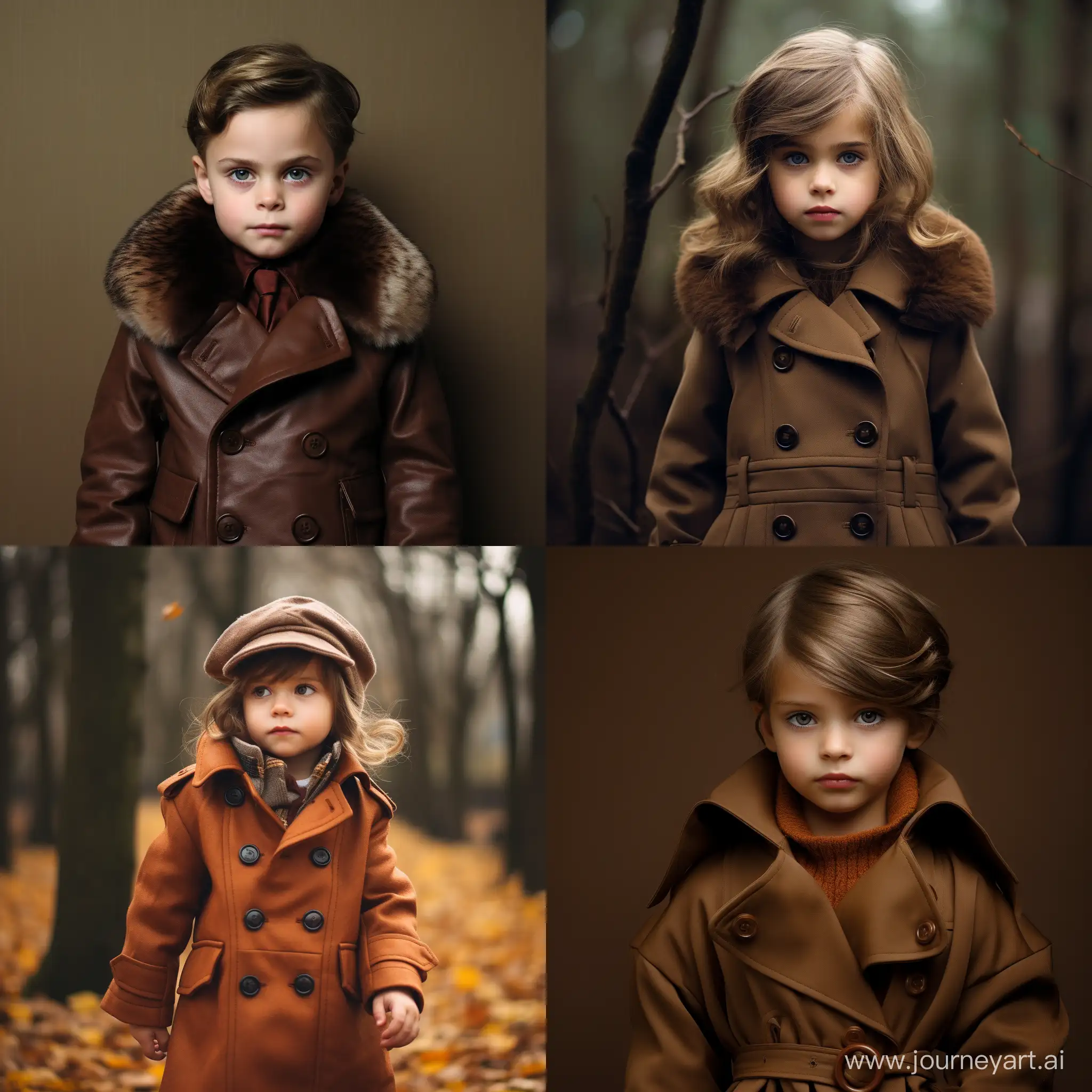 Adorable-Child-in-Brown-Coat-Exploring-Nature