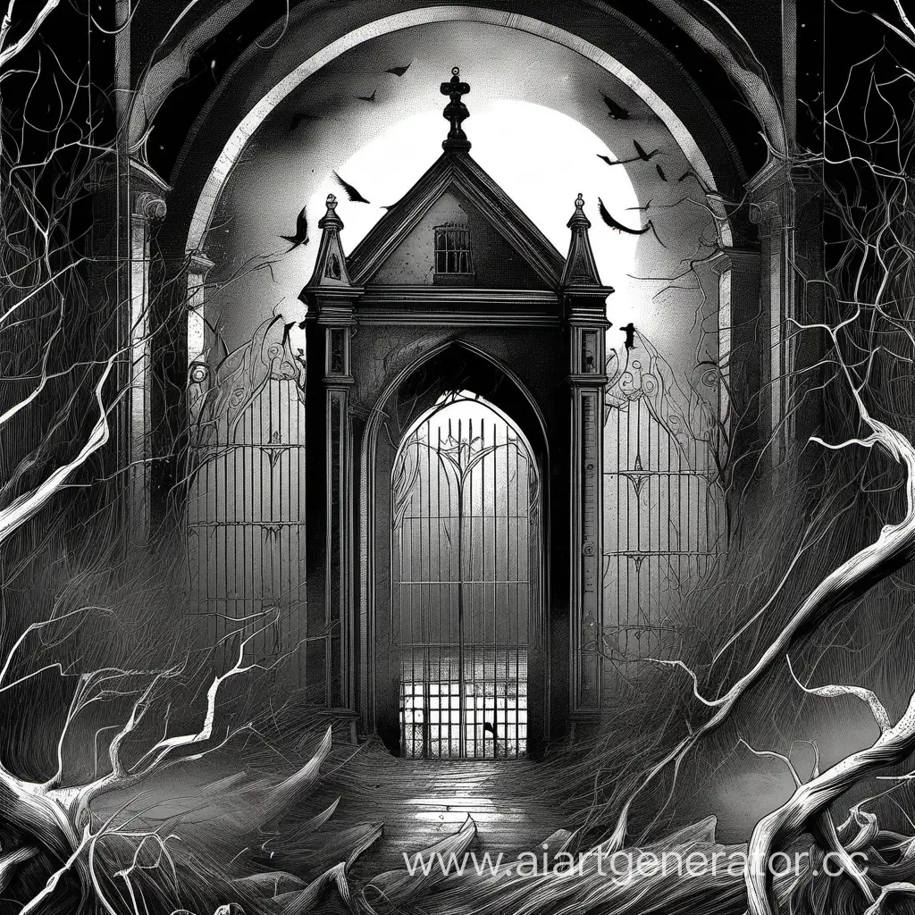 Design a front cover of Great Expectations using gothic features