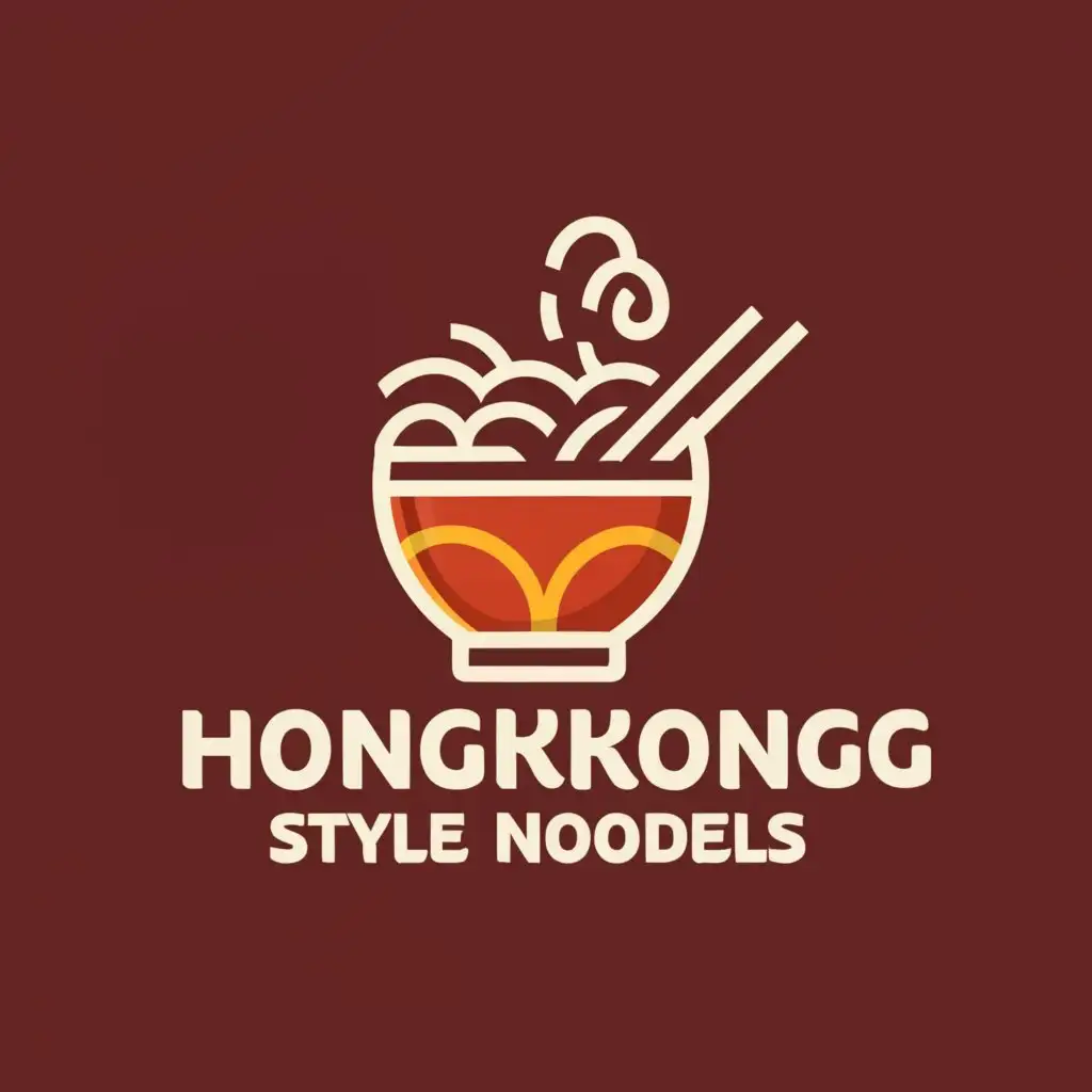 a logo design,with the text "Hongkong Style Fried Noodles", main symbol:Cup of noodles,Moderate,be used in Restaurant industry,clear background