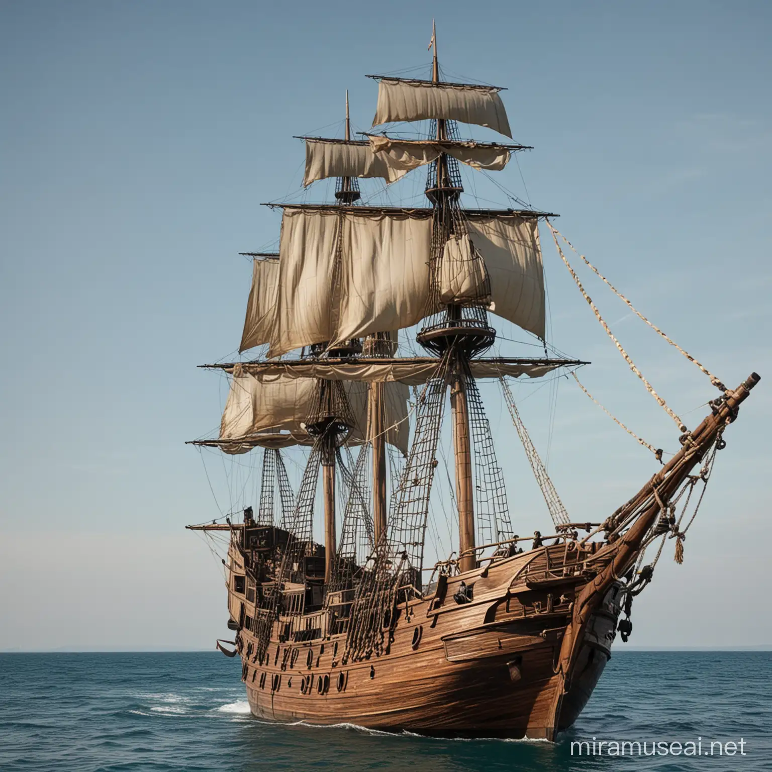 Abandoned Pirate Ship Bow at Dawn