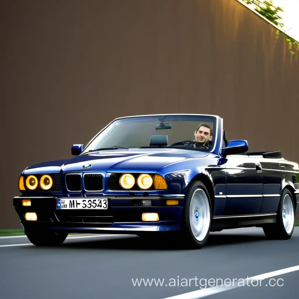 Classic-BMW-E34-Cabriolet-in-Urban-Setting