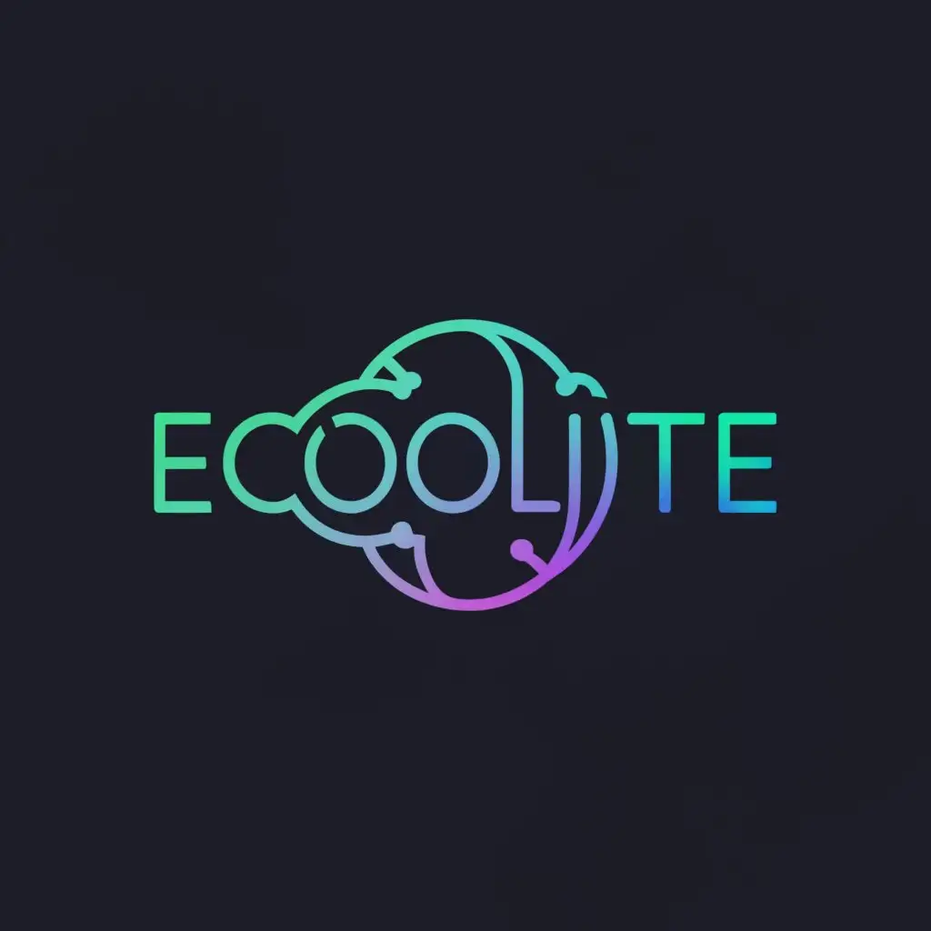 a logo design,with the text "EcoLite", main symbol:bioluminescence,Moderate,be used in Technology industry,clear background