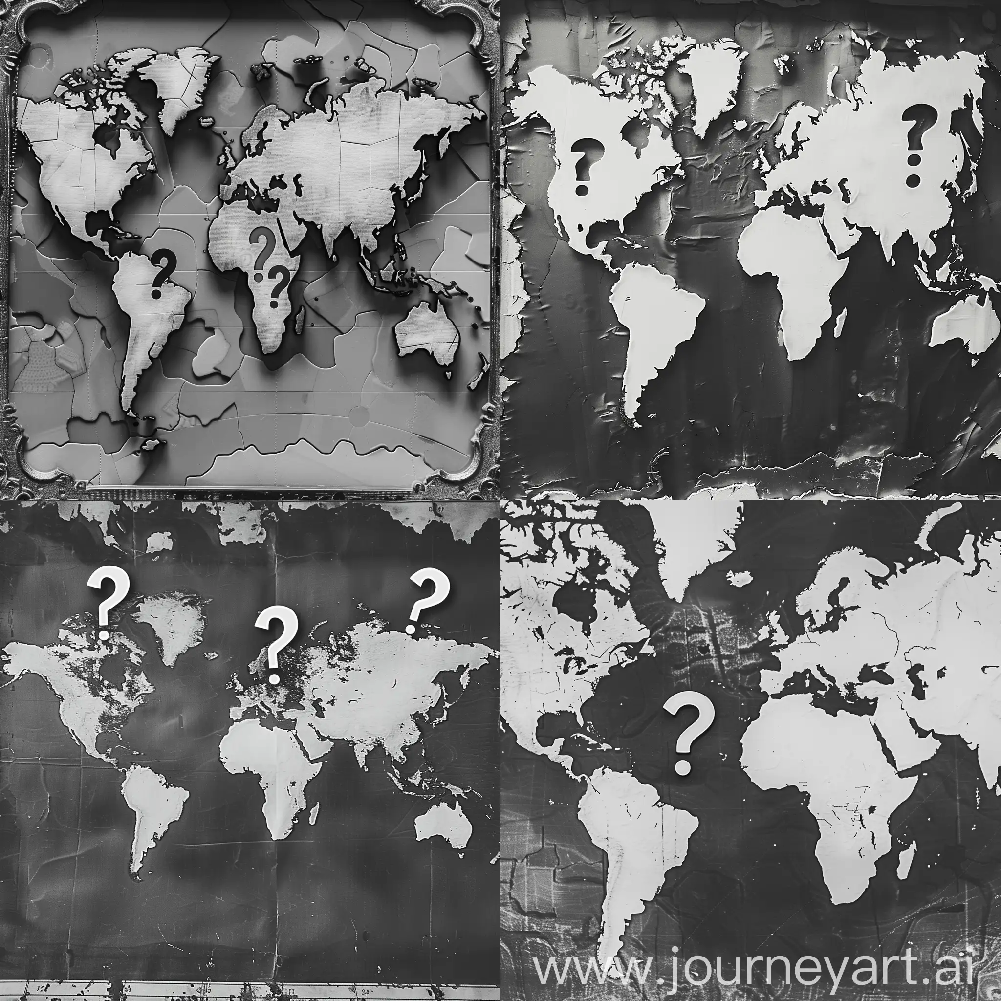 Global-Mystery-Monochromatic-Map-with-Continent-Question-Marks