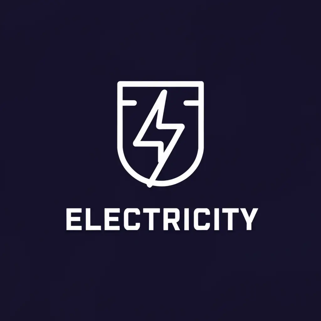 a logo design,with the text "Electricity", main symbol:Socket,Moderate,be used in Technology industry,clear background