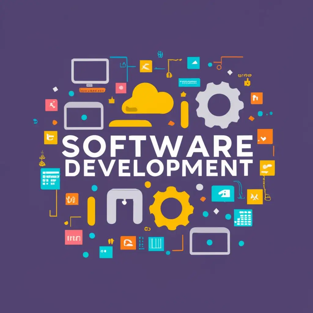 logo, Software Development Team, with the text "Software Development", typography, be used in Internet industry