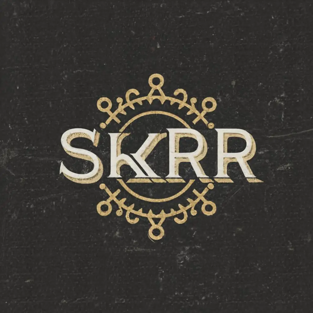 a logo design,with the text "SKRRR", main symbol:Plate,Moderate,clear background