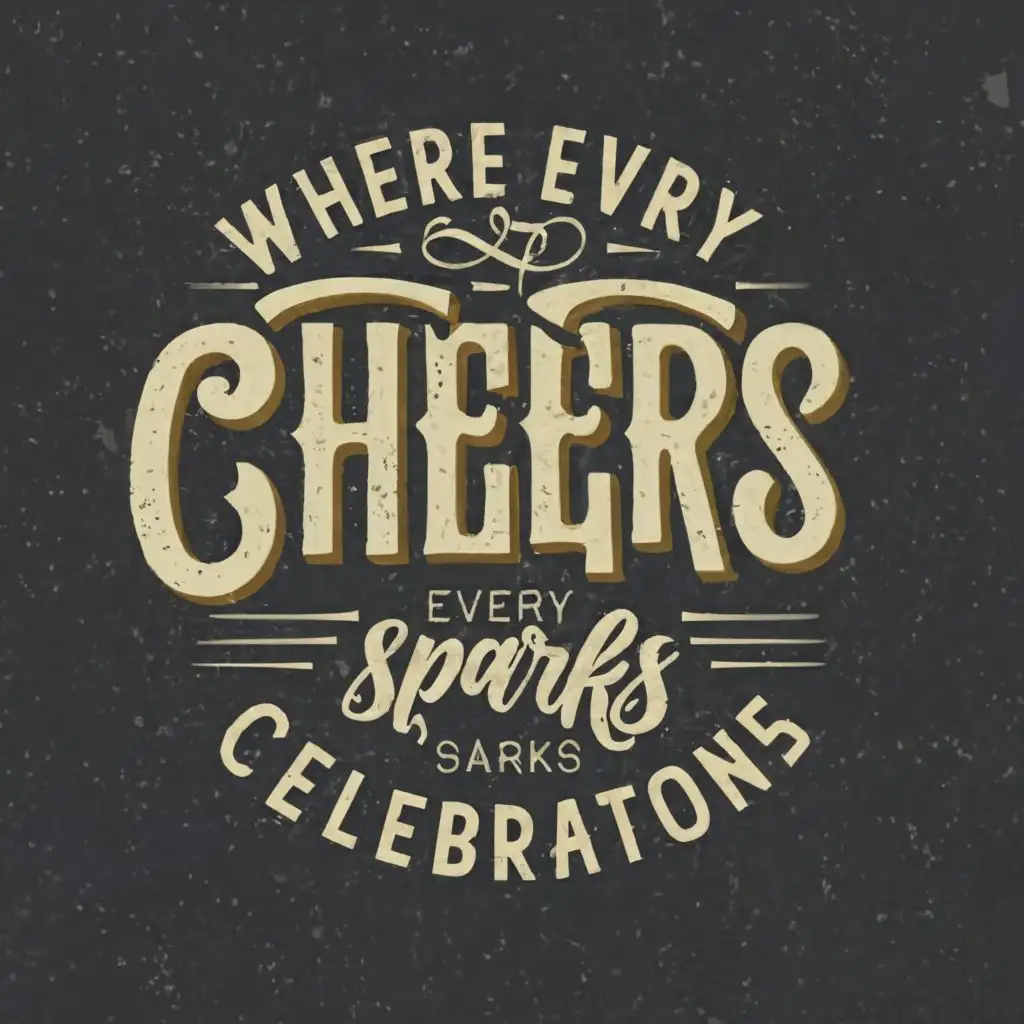 logo, Where every sip Sparks celebration, with the text "Cheers Corner Store", typography