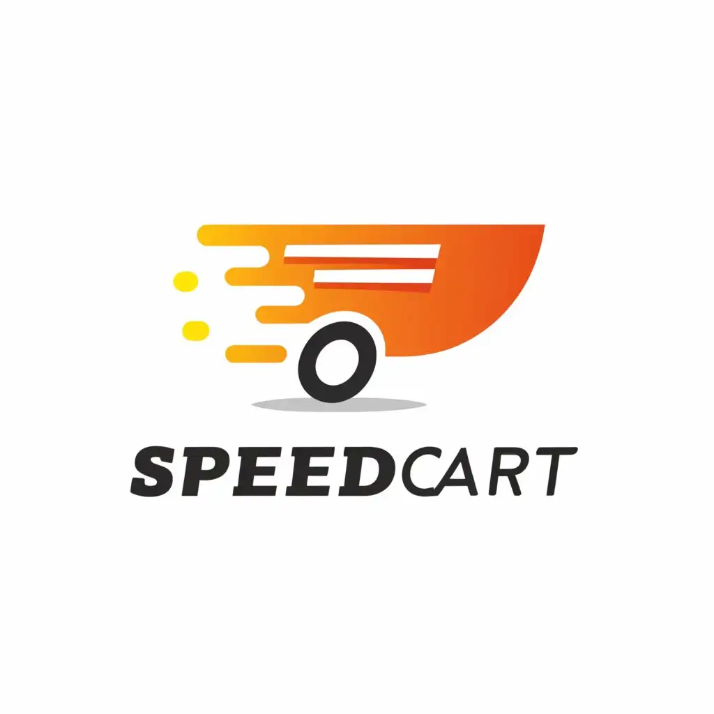 a logo design,with the text "SpeedCart", main symbol:cart,Moderate,be used in Retail industry,clear background