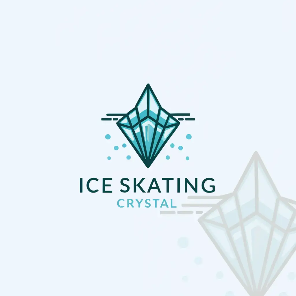 a logo design,with the text "ice skating crystal", main symbol:crystal,Minimalistic,be used in Sports Fitness industry,clear background