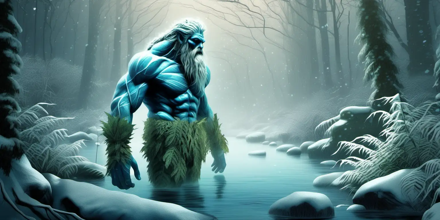 Norwegian Folklore Frost Giant by the Ancient River