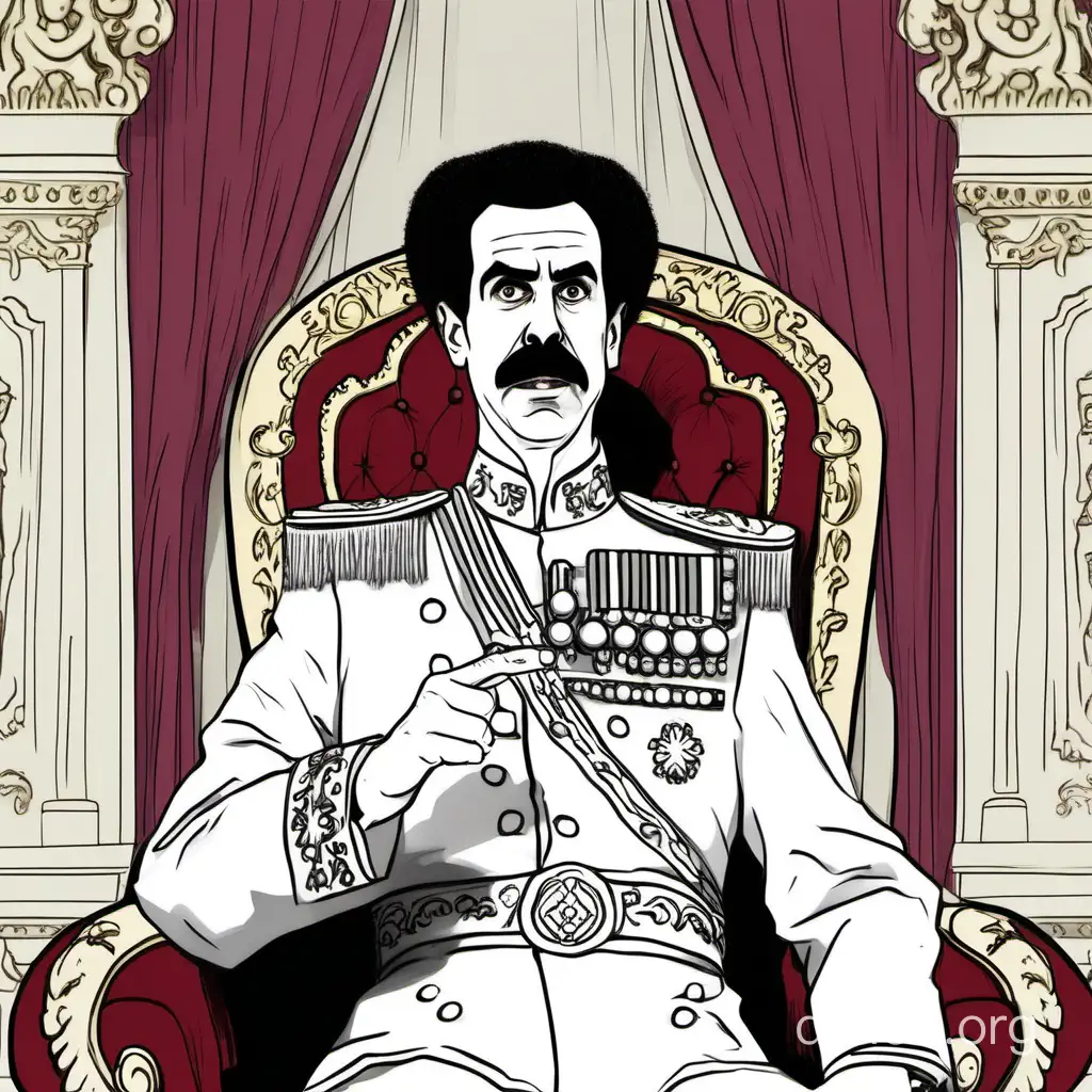 Borat as Tsar Hilarious Palace Meme Sketch | Dalle3 AI