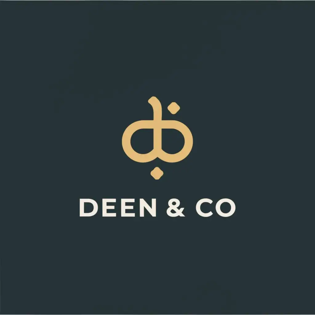 logo, Arabic, with the text "DEEN&CO", typography, be used in Finance industry