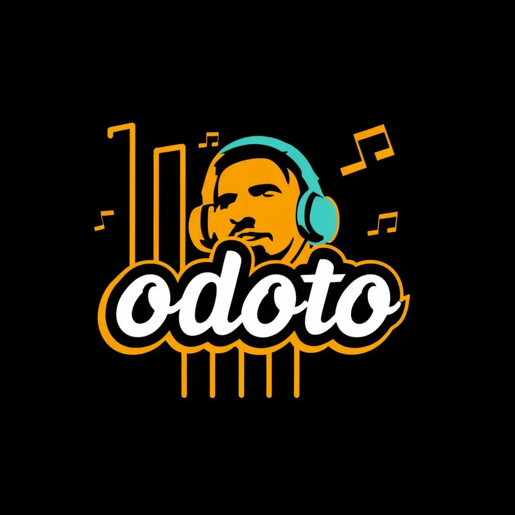 LOGO-Design-for-DJ-ODOTO-Vibrant-Music-Theme-with-Modern-DJ-Equipment-and-Sound-Wave-Motifs