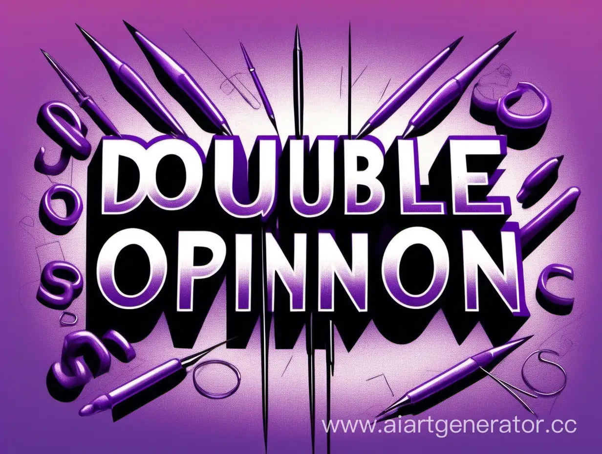 Bold-Double-Opinion-Typography-on-Gradient-Background-with-Hand-Holding-Needle