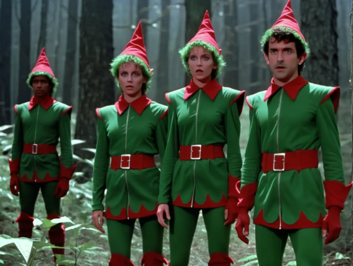 1985 SciFi Film Elves Protecting Forest in Action Scene