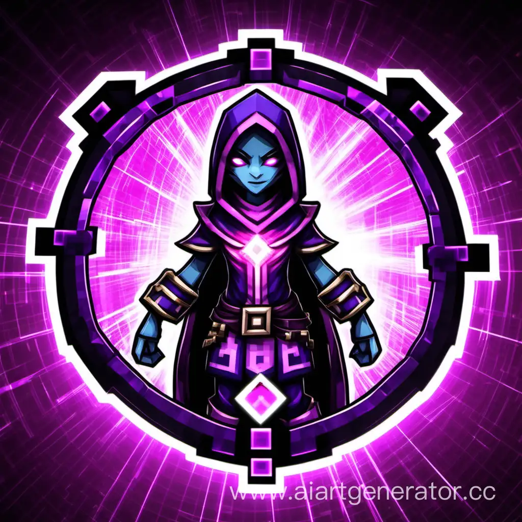 Minecraft-Templar-Assassin-with-PSIONIC-PROJECT-Inscription-on-Background