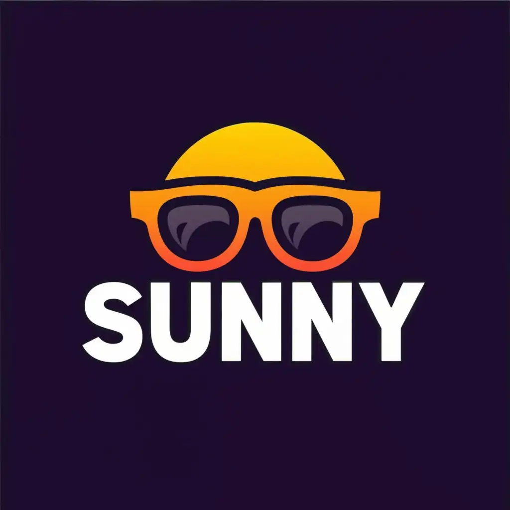 a logo design,with the text "SUNNY", main symbol:Sun Glasses,Moderate,be used in Sports Fitness industry,clear background