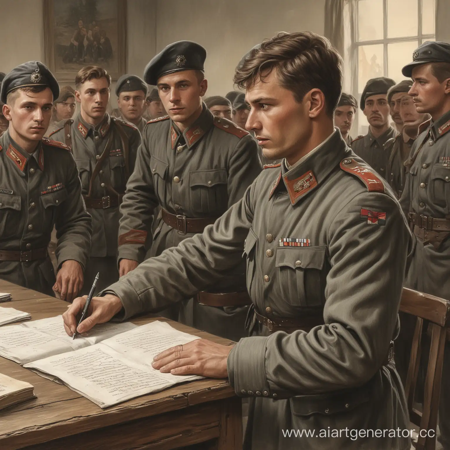 Sashka-Escorting-a-Captured-German-to-Brigade-Headquarters