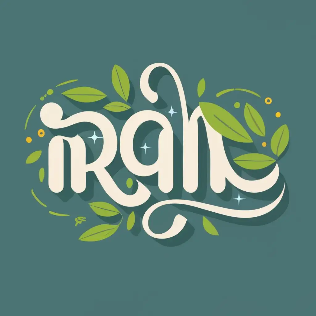 logo, Natural nature with us, with the text "Iram", typography