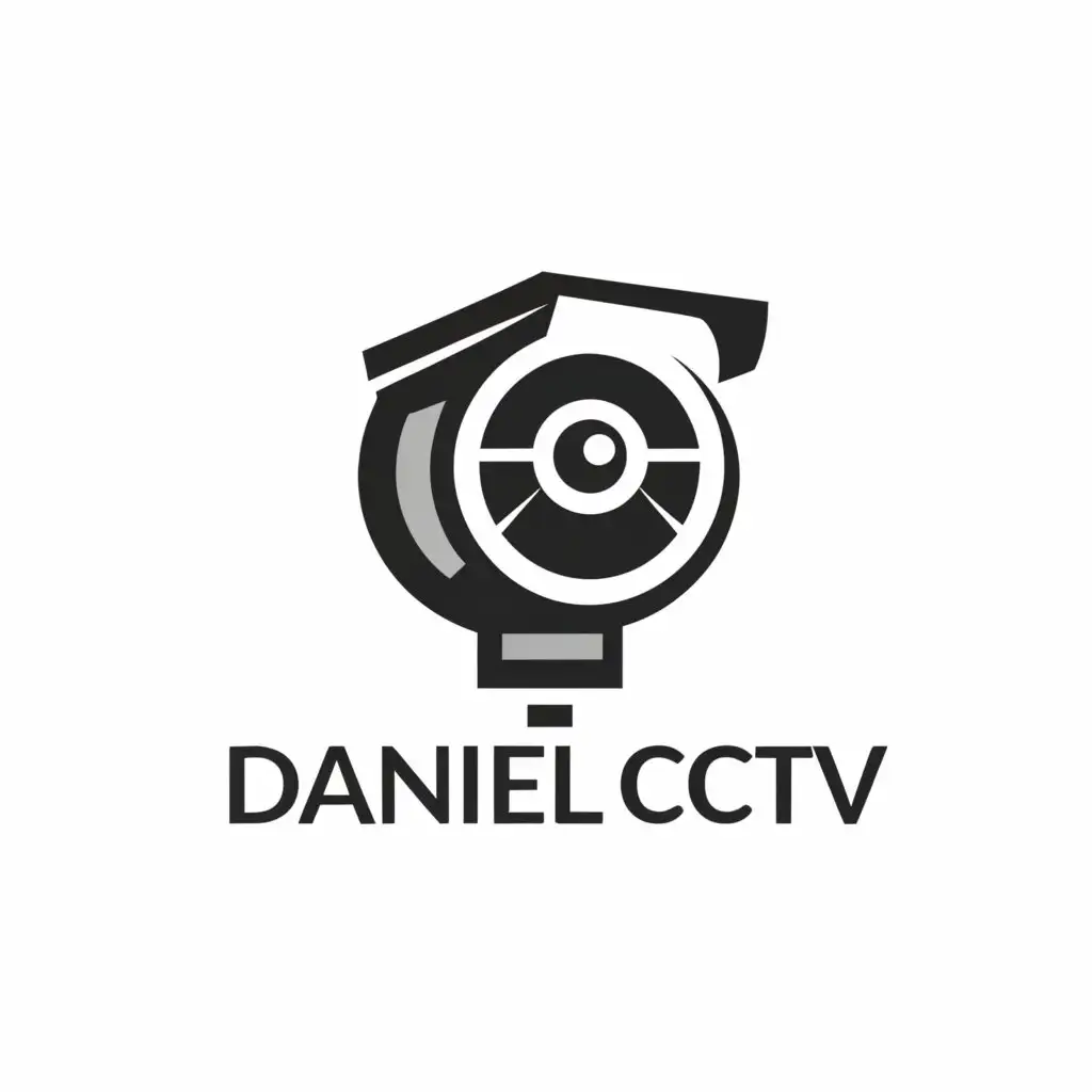 a logo design,with the text "Daniel CCTV", main symbol:Cctv,Moderate,clear background