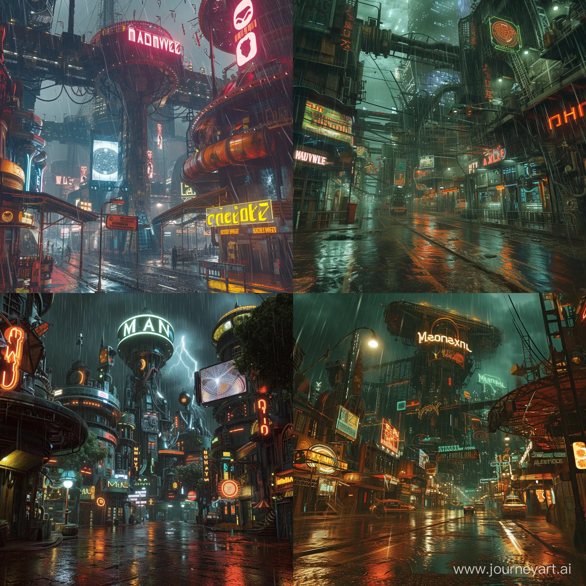 Futuristic-Alien-World-Fractal-Architecture-in-Neonlit-RainSoaked-Streets