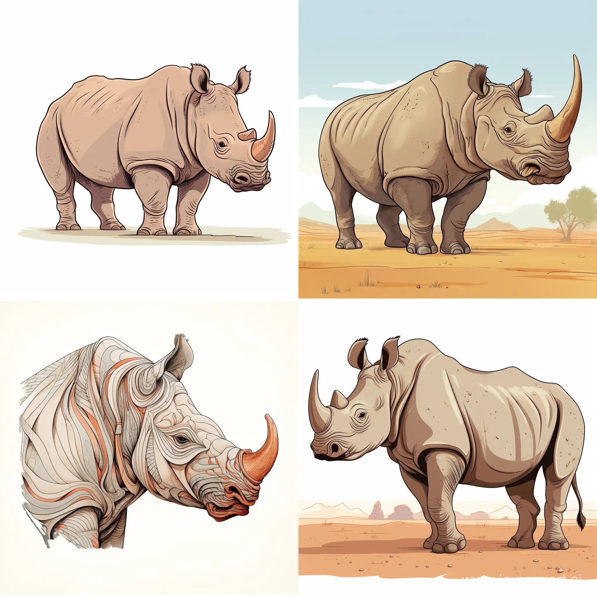 Amusing-Drunk-Rhinoceros-Cartoon-Drawing