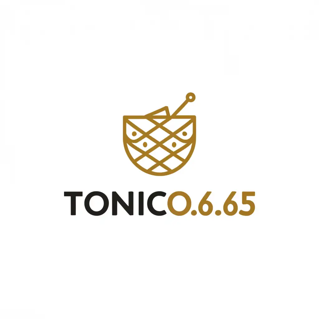 a logo design,with the text "tonic0.65", main symbol:cocktail, bread, bakery, bar, island,complex,be used in Restaurant industry,clear background